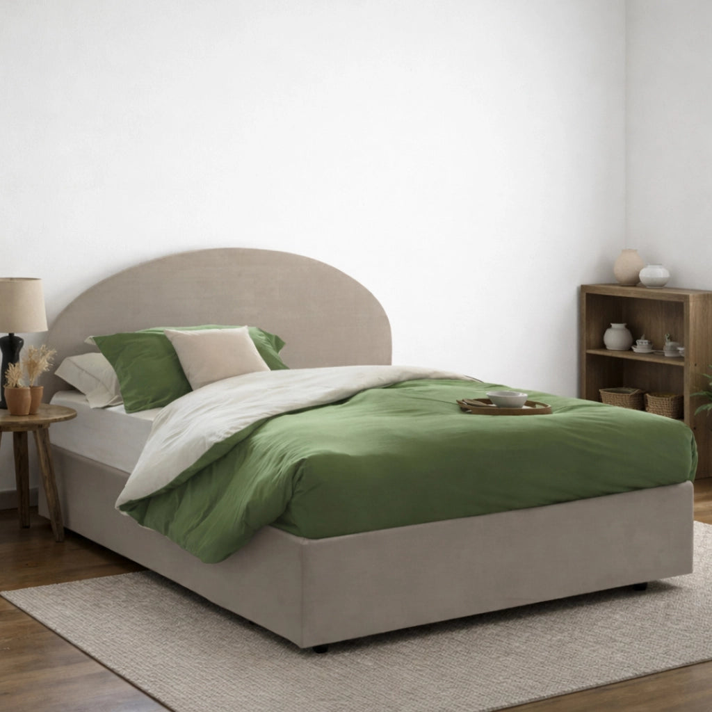 Letto Matrimoniale Ayur, Letto Matrimoniale Materasso Incluso Made in Italy, Grigio
