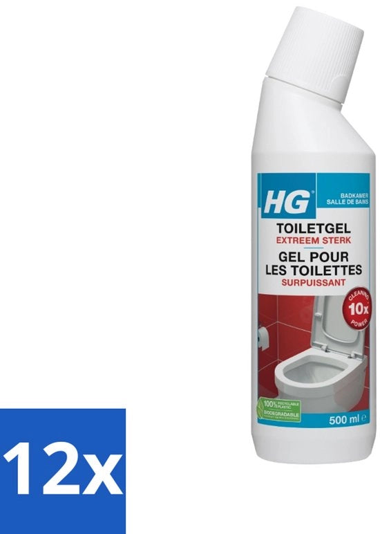 Detersivo per WC Extra Potente 500 ml - Confezione Economica - 12 pezzi