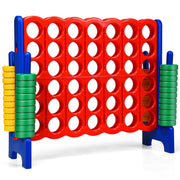 Forza 4 gigante per bambini e adulti, Gioco da interno ed esterno alto 104 cm con 42 pedine e barra, Blu-Giochi su prato
