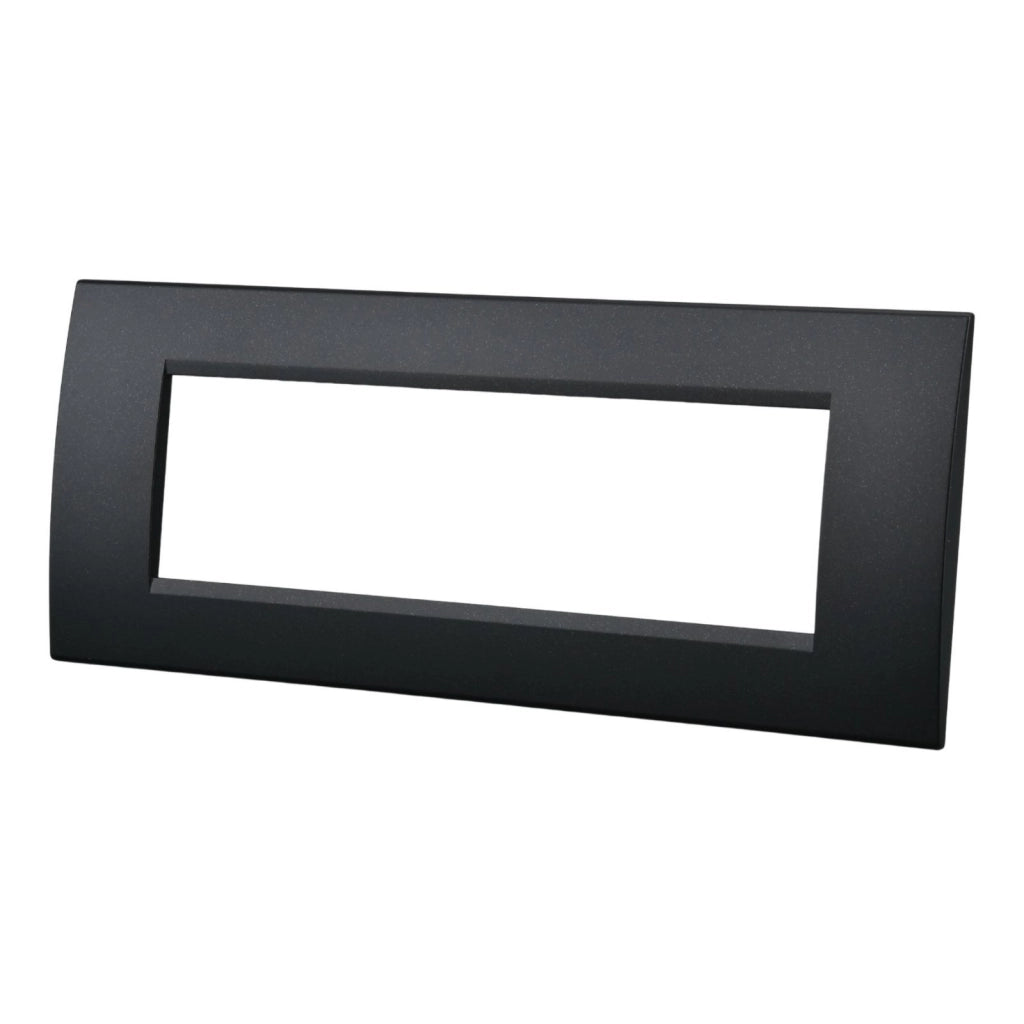 Placca Plastica Quadrata MBL 7M Nero Compatibile Bticino Living BLN89702