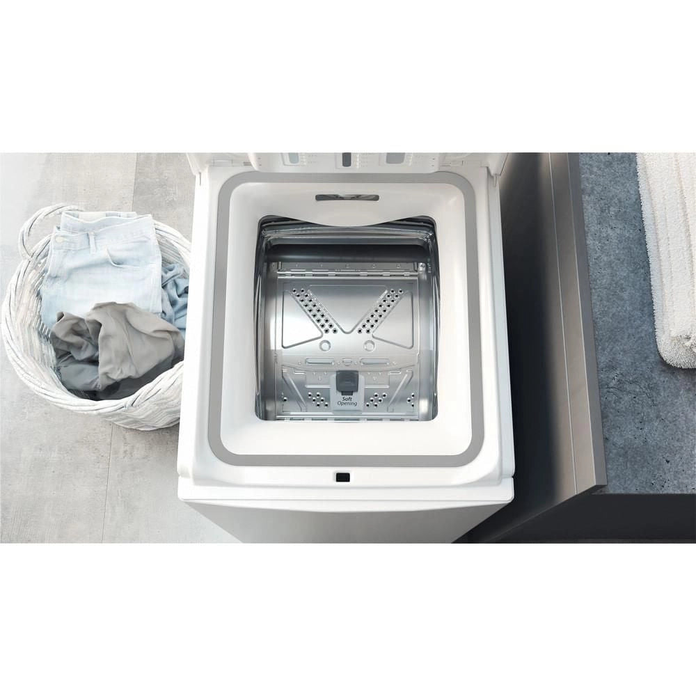 Hotpoint WMTF624UIT Lavatrice Carica dall'Alto Slim 6 Kg 1200 rpm Classe C Anti Macchia 16 programmi (90x40x60 cm) colore Bianco