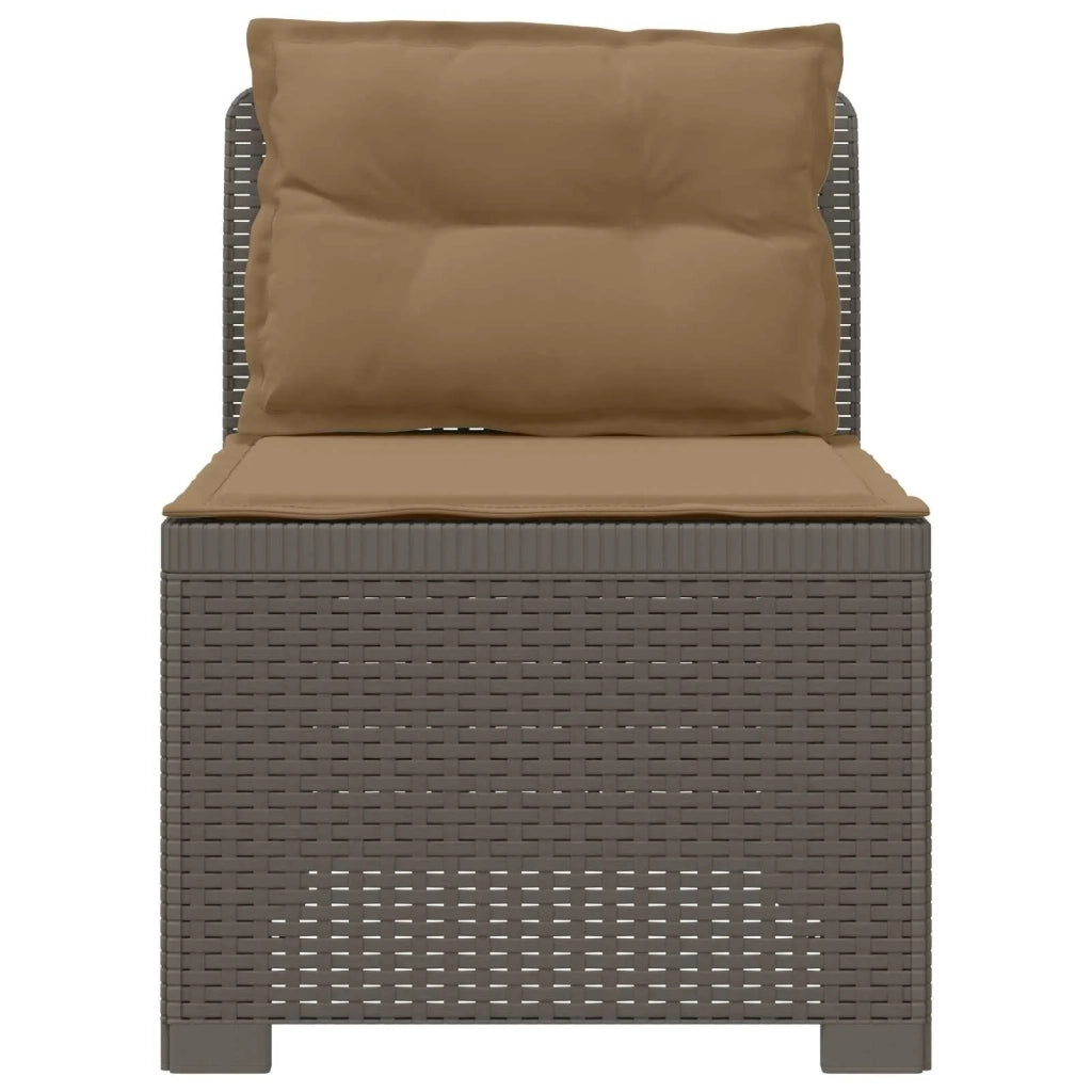 Divano da Giardino a 1 Posto con Cuscini Aspetto Rattan PP 8011810