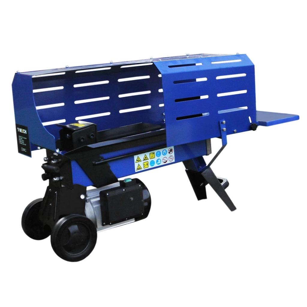 Spaccalegna Elettrico Orizzontale per Legno Massiccio Taglia Legna Idraulico con 2 Cunei per 3 o 4 Pezzi Potente Motore 2000W Diametro Tronchi 5-25cm - Spinta 5T