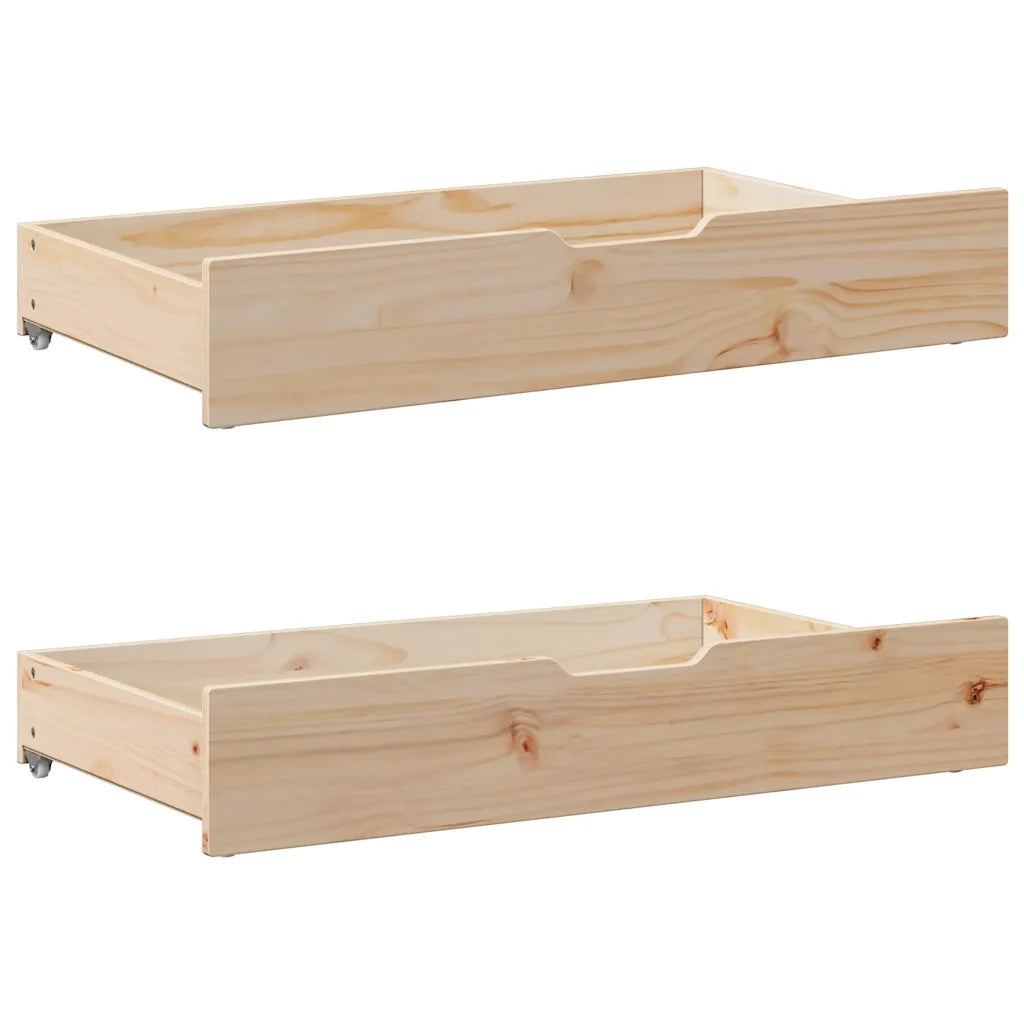 Dormeuse con Cassetti 90x190 cm in Legno Massello Pino