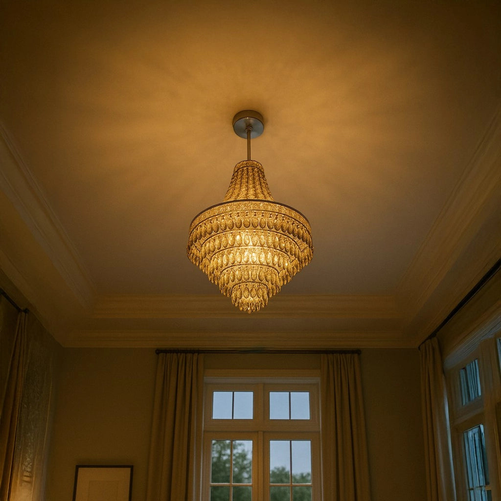 Lampadario glamour CORAL nero cristallo 3xE14 Milagro