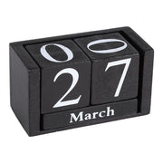 Calendario in Legno - Visualizzazione Mese/Giorno - Recuperabile - Decorazione/Scrivania - Stile e Funzionalità