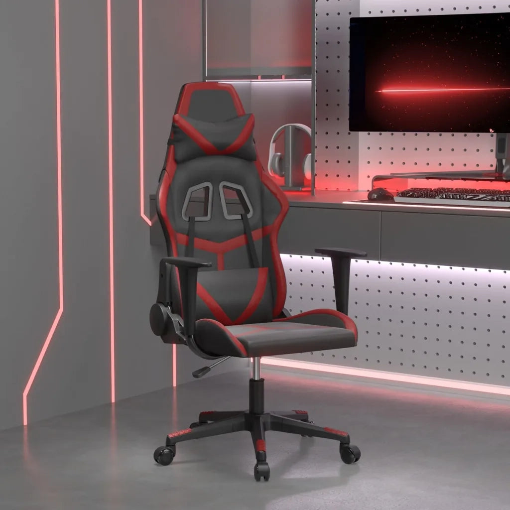 Sedia Gaming Nero e Rosso Vino in Similpellecod mxl 99879
