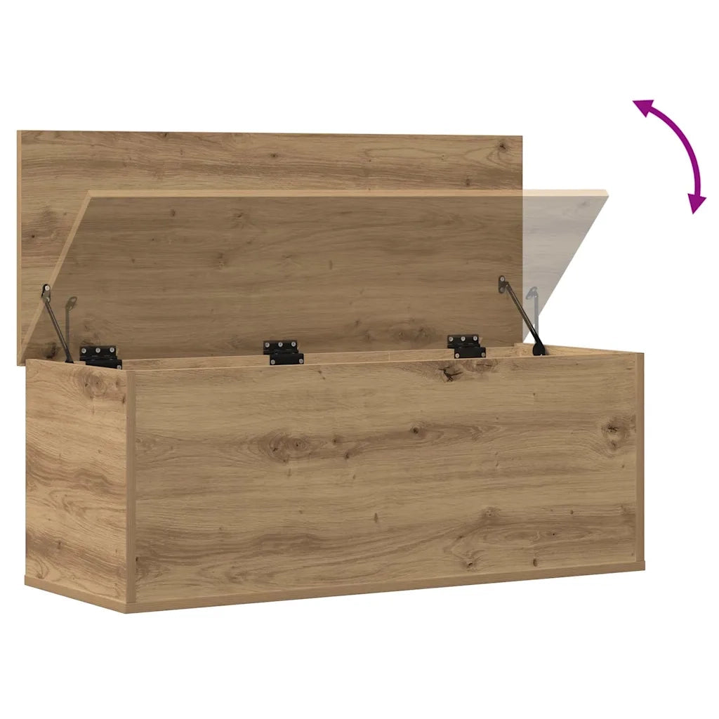 Scatola di Stoccaggio Rovere artigianale 90 x 35 x 35 cm 868712