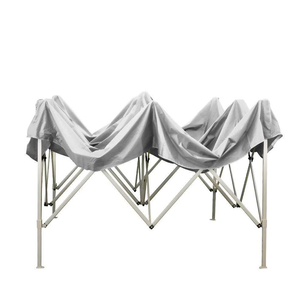 Gazebo richiudibile pieghevole 2 X 2 Bianco ricoperto in PVC impermeabile