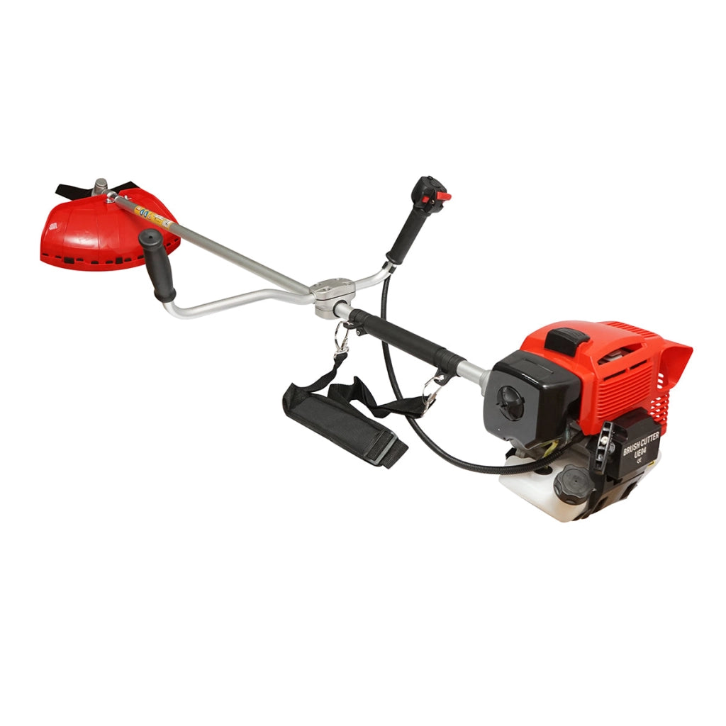 Decespugliatore a benzina 2,5 CV, 2T 52 cc, velocità 8000 giri/min, disco 3T, tamburo portafilo, kit accessori incluso