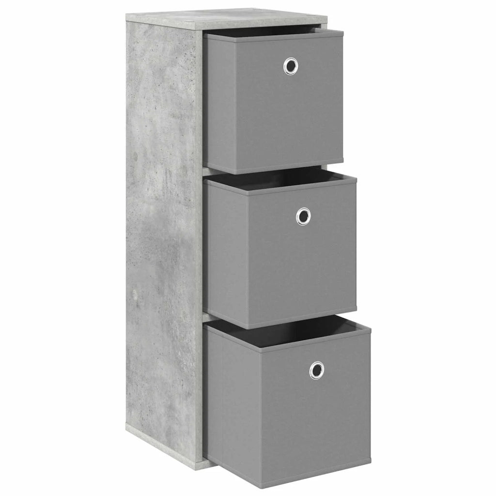Credenza | Madia | Buffet da pranzo | Armadio da pranzo con cassetto Grigio cemento 30,5 x 27 x 84,5 cm