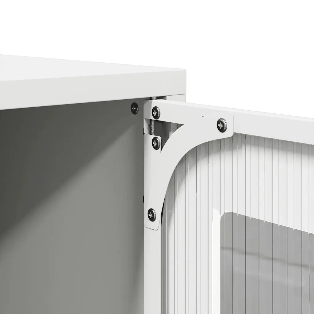 vidaXL Mobile TV Bianco 100,5x39x60,5 cm in Acciaio