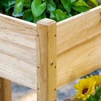Fioriera su Piedi quadrata a 2 livelli cm Inserti per l'irrigazione Legno di Abete, 184L x 45l x 80H