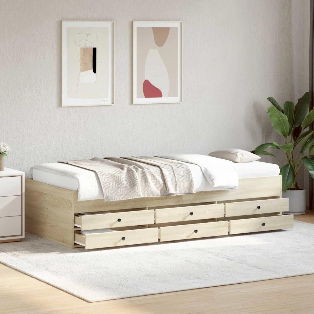 Telaio del letto con storage Rovere Sonoma 80 x 200 cm 3429646
