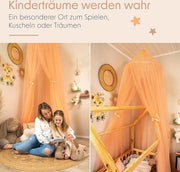 Baldakino Reclinabile per Bambine - Ombrellone di Tule Ristrutturabile per Piccole Principesse in Qualità Unica - Ideale per Culla, Letto per Bambini, Letto a Soggiorno o Angolo di Abbraccio - Incluso Scatola Regalo