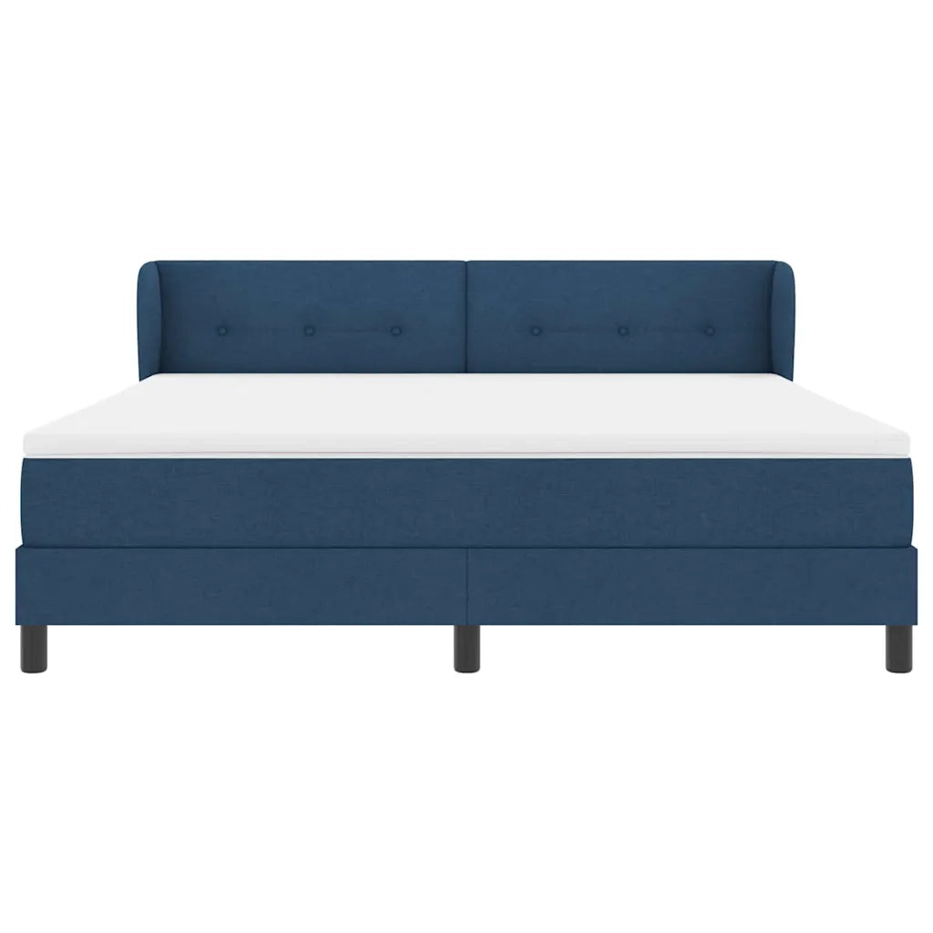 Letto a molle con materasso Blu 180 x 200 cm Tessuto 3340044