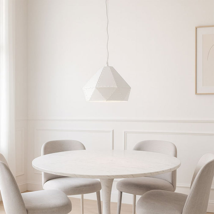 Lampada Da Soffitto Pensile Metallico Bianco APP237-1CP