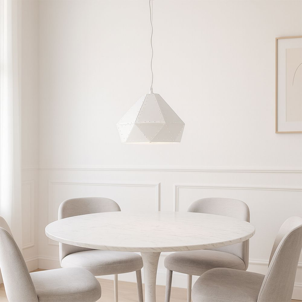 Lampada Da Soffitto Pensile Metallico Bianco APP237-1CP