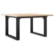 Tavolino da salotto | Tavolino da caff¨¨ | Tavolino da Soggiorno Telaio a O 60x60x40cm Legno Pino e Acciaio