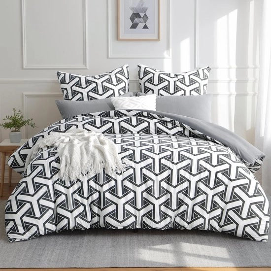 Beddengoed con Disegno Geometrico per un Comfort di Sonno Moderno