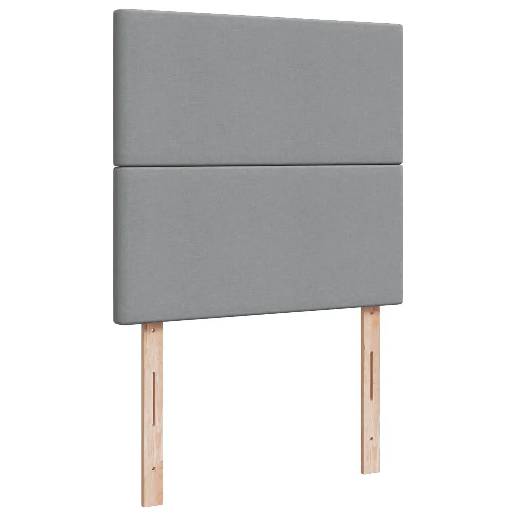 Giroletto a Molle con Materasso Grigio Chiaro 90x200 cm Tessuto