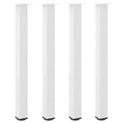 Set di 4 gambe per tavolo da bar 90 x 92 cm con piedini regolabili design moderno in acciaio bianco 02_0056770