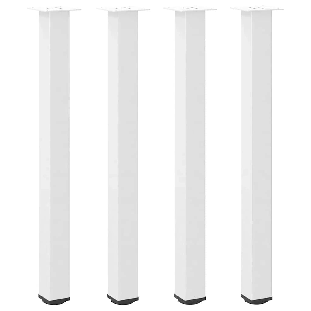 Set di 4 gambe per tavolo da bar 90 x 92 cm con piedini regolabili design moderno in acciaio bianco 02_0056770