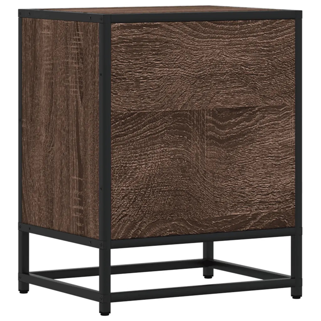 Comodini Rovere Marrone 2 pz-Set di 2 Tavolino da notte 40x31x50 cm in Truciolato 415084