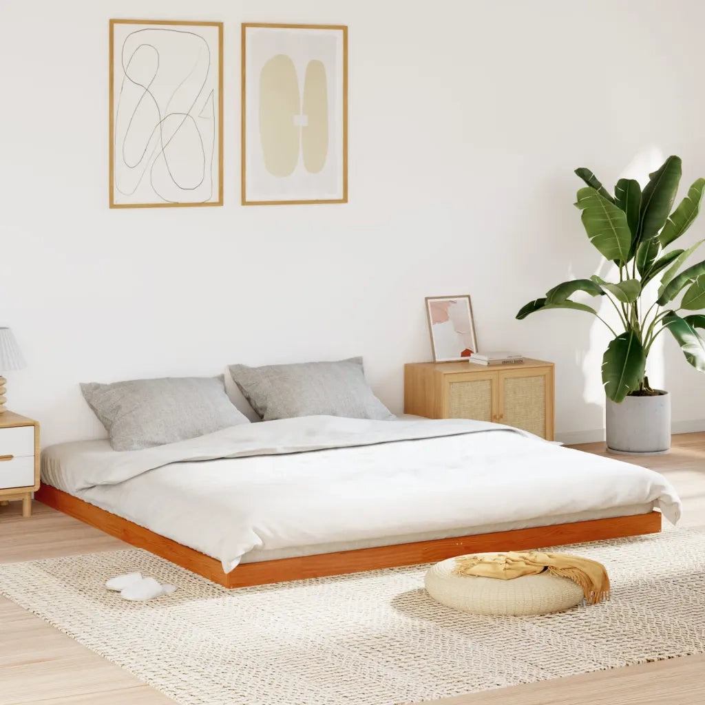 Giroletto Marrone Cera 200x200 cm in Legno Massello di Pino