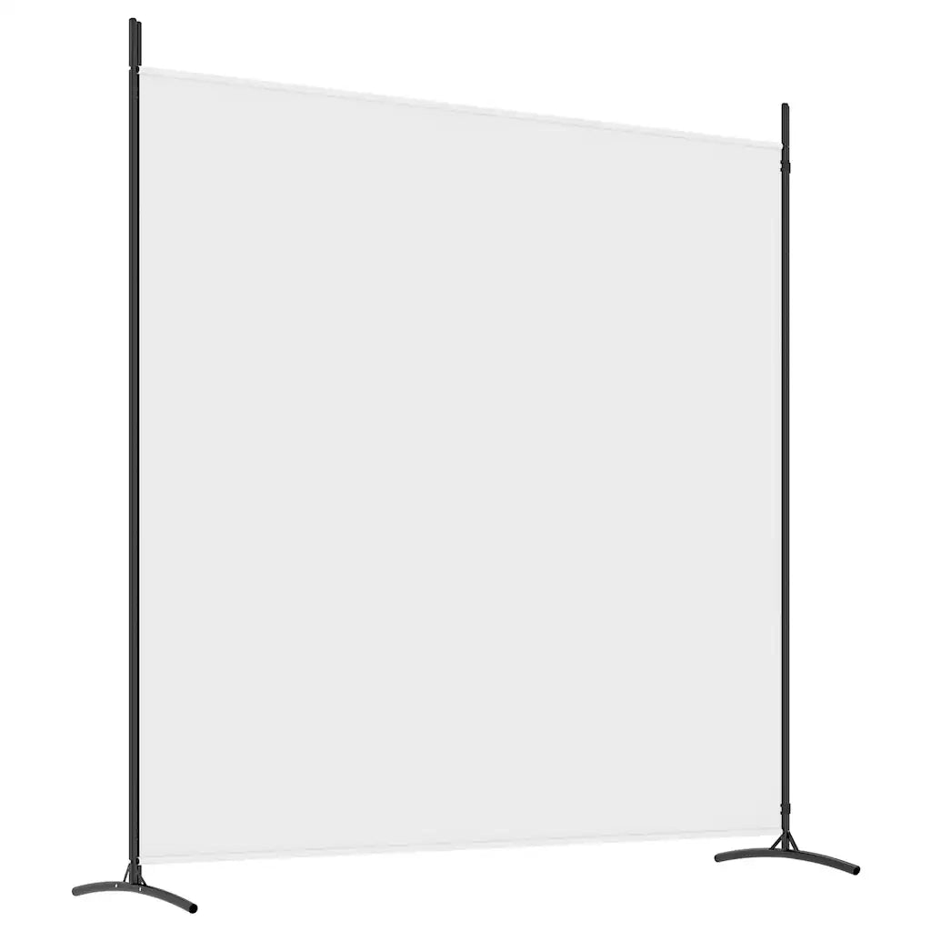 Divisorio Ambienti | Divider per stanze | Paravento a 2 Pannelli Bianco 348x180 cm Tessuto