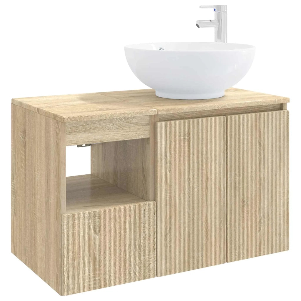 Set di mobili per il bagno 2 pz Rovere Sonoma 3404086