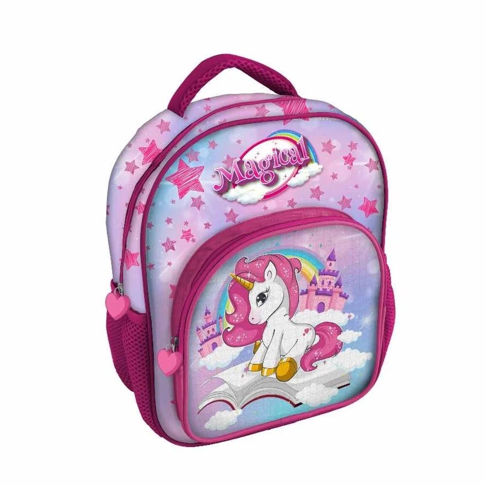 Trade Shop - Zaino Zainetto Asilo Unicorno Magical Con Tasca Deluxe Per Scuola Viaggi Bambina 724946 -