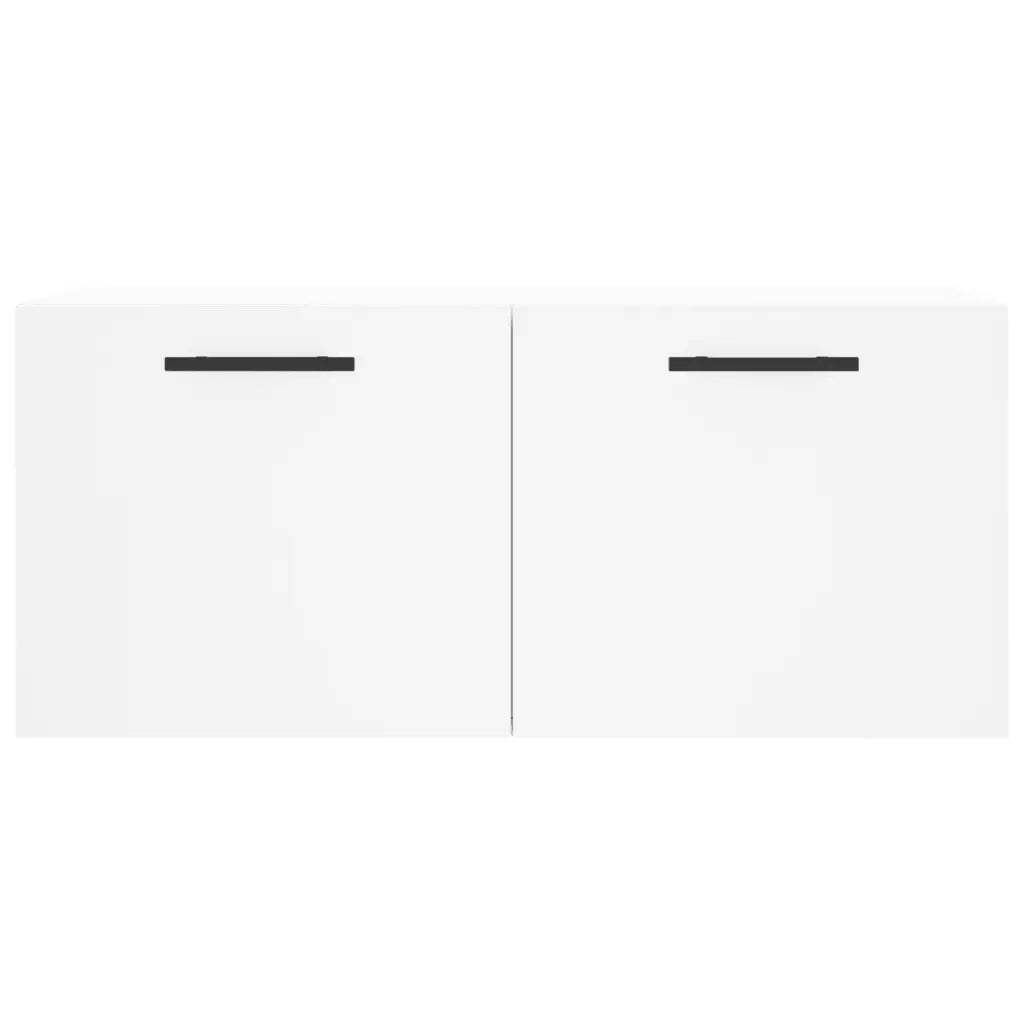 Mobiletto a parete moderno per riporre oggetti in modo pratico e ottimizzare lo spazio abitativo 80 x 36,5 x 35 cm legno composito bianco 02_0048869