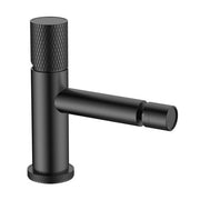 Miscelatore bidet nero opaco con leva zigrinata in acciaio inox Gemini