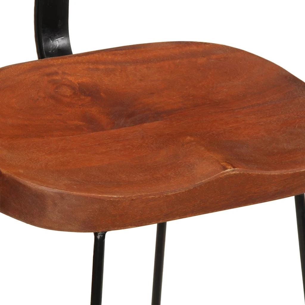 Sgabelli da Bar 2 pz 49x43x79 cm in Legno Massello di Mango 4013526