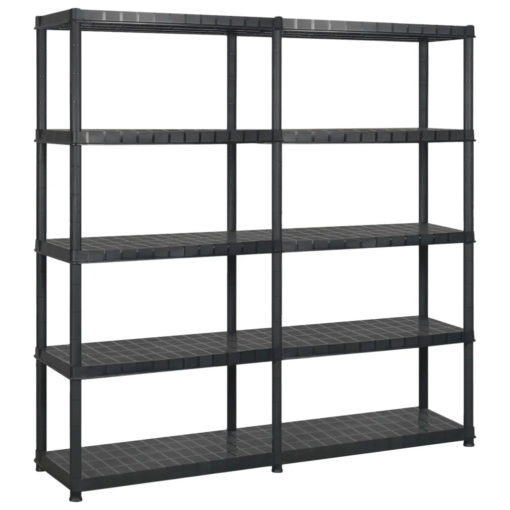 Scaffale a 5 Ripiani Nero 170x40x185 cm in Plastica cod mxl 40685