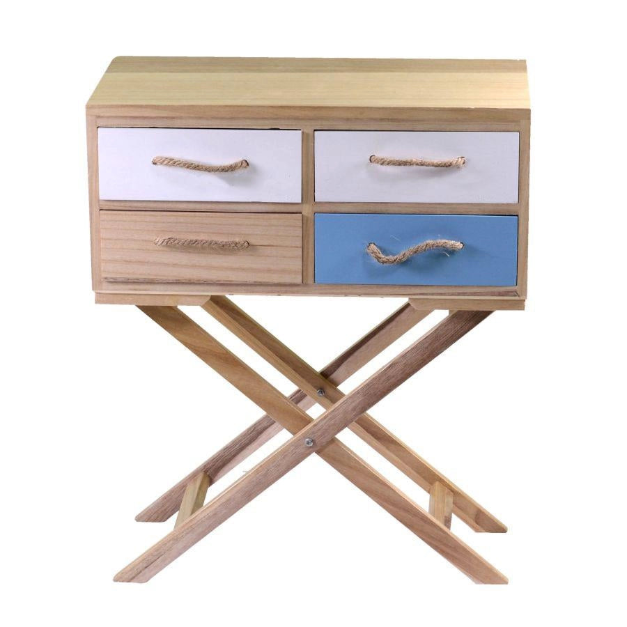 Cassettiera 4 Cassetti 60x30xh30/72 cm in Legno
