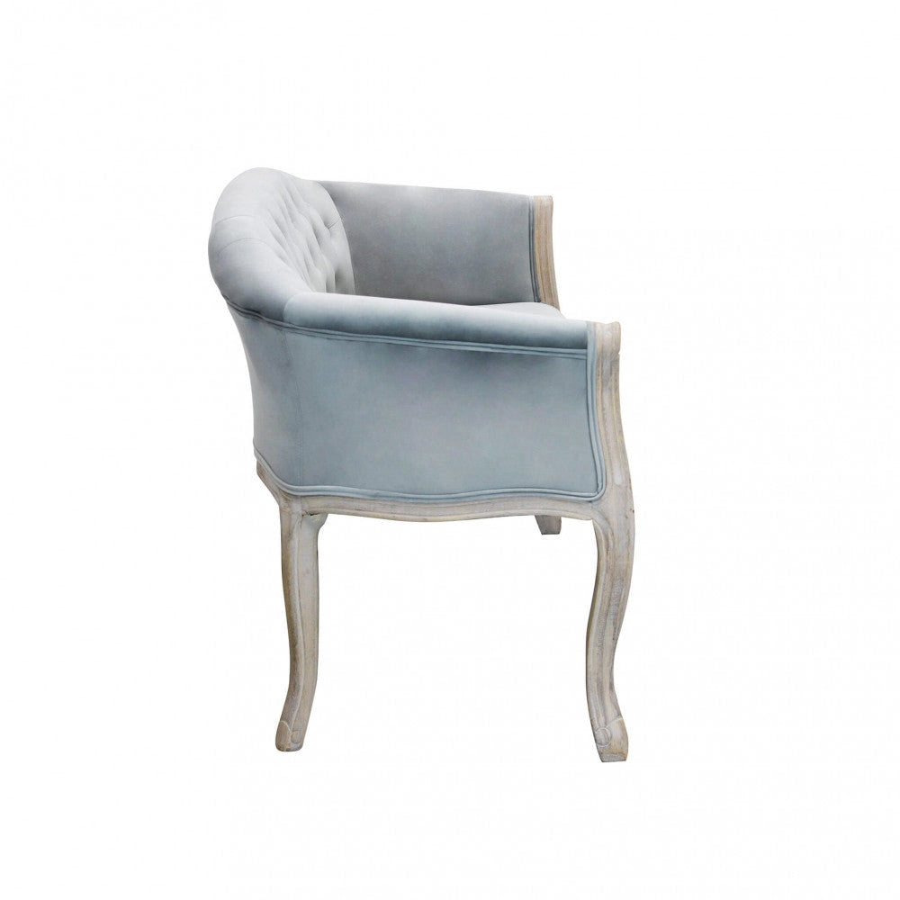 Divano Coleman 107x61x70 h cm in Velluto Grigio