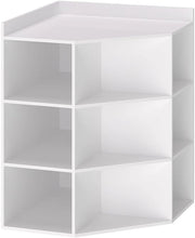 Scaffale angolare Elina, Bianco, 60 x 80 cm, per conservare ed esporre libri o oggetti decorativi