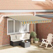 Tenda retrattile automatica con LED verde e giallo 300x250 cm