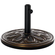 Base per Ombrellone Rotonda in HDPE e Cemento 13 kg ¨C zephmum ¨C Bronce ?48x34 cm per Palos ?35/38/48 mm