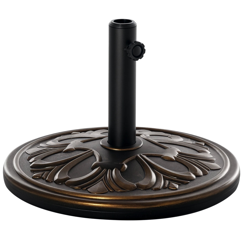 Base per Ombrellone Rotonda in HDPE e Cemento 13 kg ¨C zephmum ¨C Bronce ?48x34 cm per Palos ?35/38/48 mm