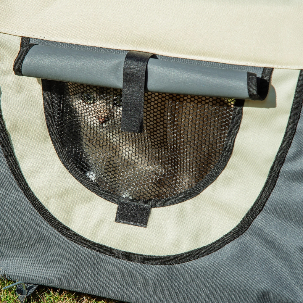 Trasportino Pieghevole per Animali Domestici ¨C zephmum ¨C Grigio scuro 46x36x41cm
