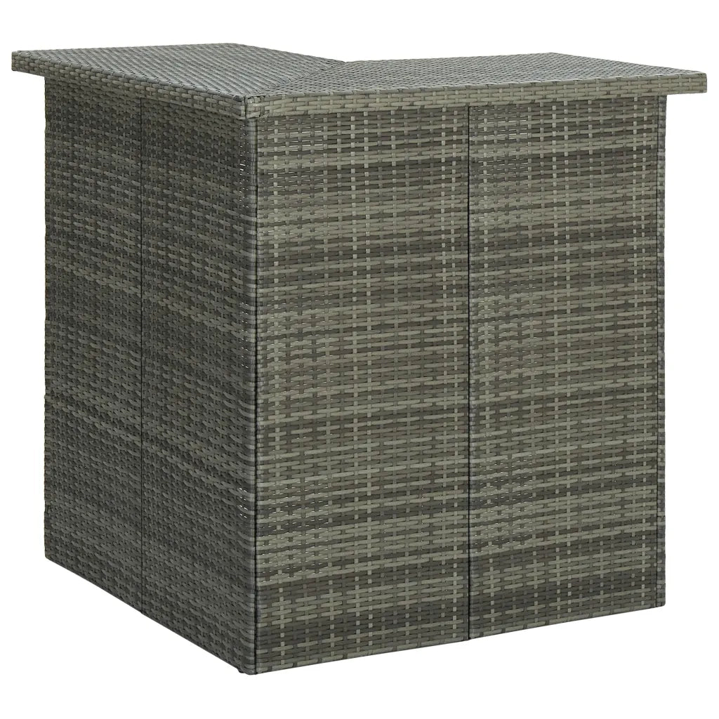 Set Bar da Giardino 16 pz con Cuscini in Polyrattan Grigio 3064930