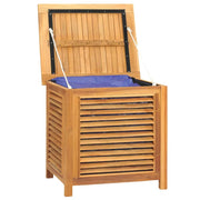 Cassetta portaoggetti e borsa per mobili da giardino 60 x 50 x 58 cm in legno massello di teak 02_0013074