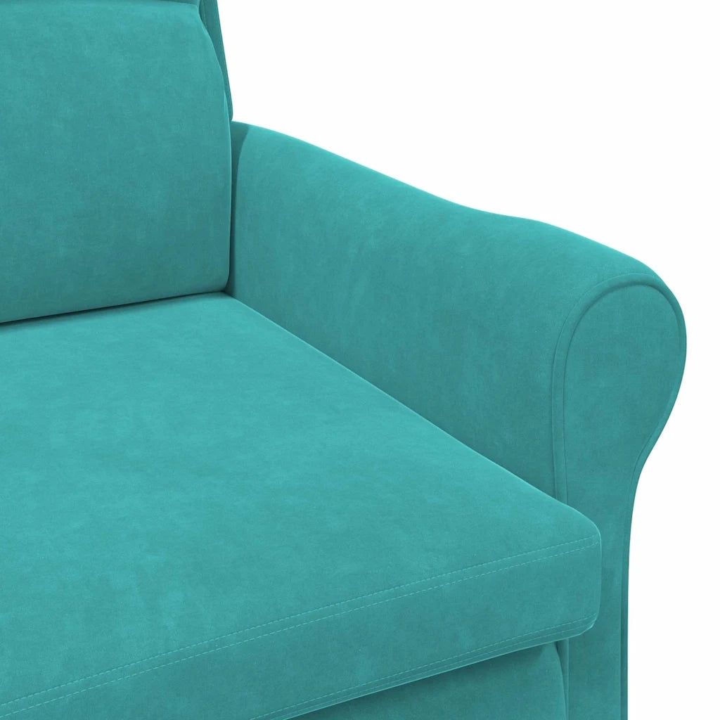 Divano Sedia-Poltrona Turchese Velluto 961661