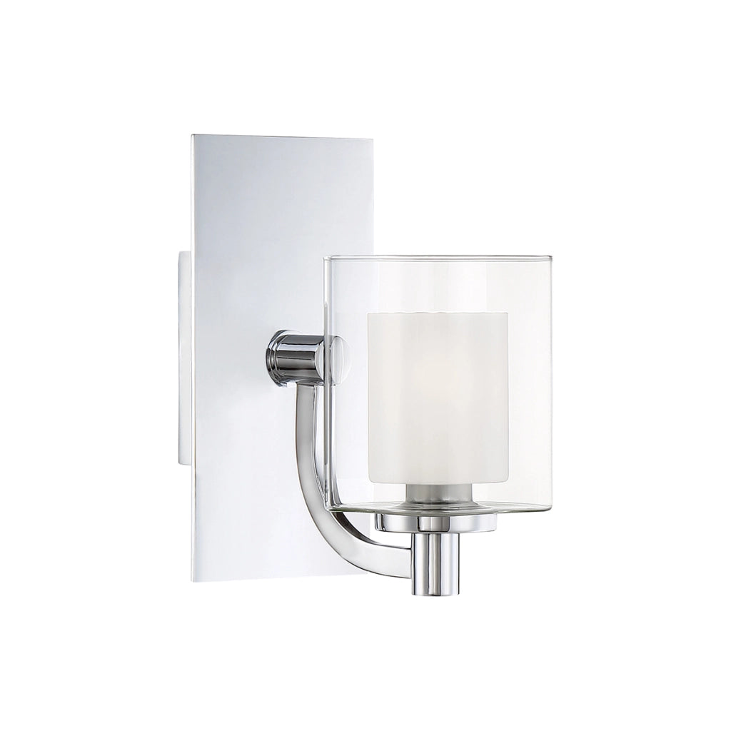 Applique bagno Kolt cromata vetro opale G9 3W Quoizel