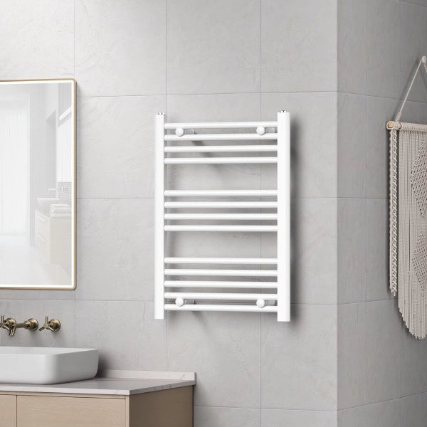 RADIATORE TERMOARREDO SCALDASALVIETTE BIANCO CON TUBOLARI Ø25MM MODELLO ELVIA - MM 1230X500  WATT 583  INT.450  - MAM