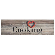 Tappeto da Cucina Lavabile Grigio Cucinare 45x150 cm Velluto 136546