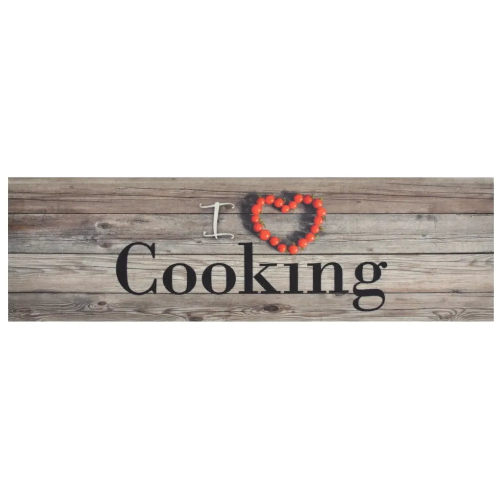 Tappeto da Cucina Lavabile Grigio Cucinare 45x150 cm Velluto 136546